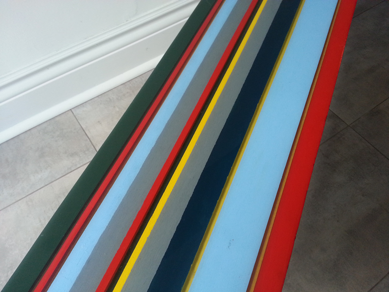 Multi Coloured Bench