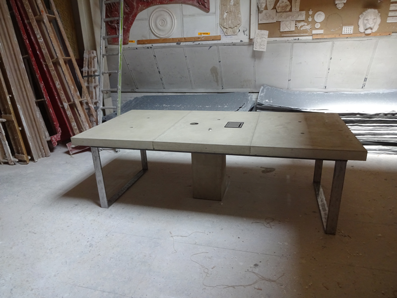 Polished Concrete Conference Room Table UK