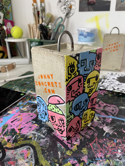 Personalised Jonny Concrete Doorstop for Sale