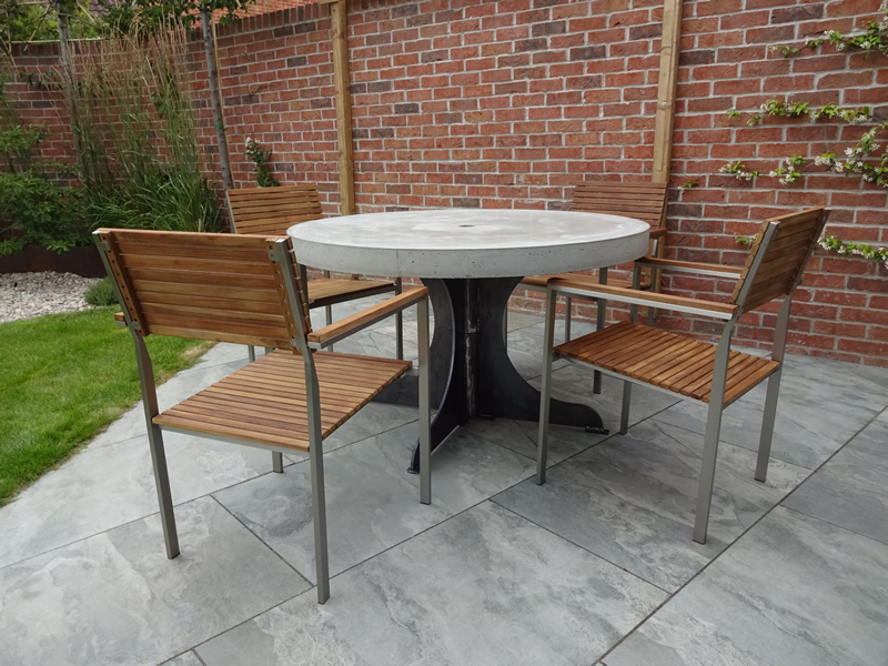 Round Outdoor Concrete Table